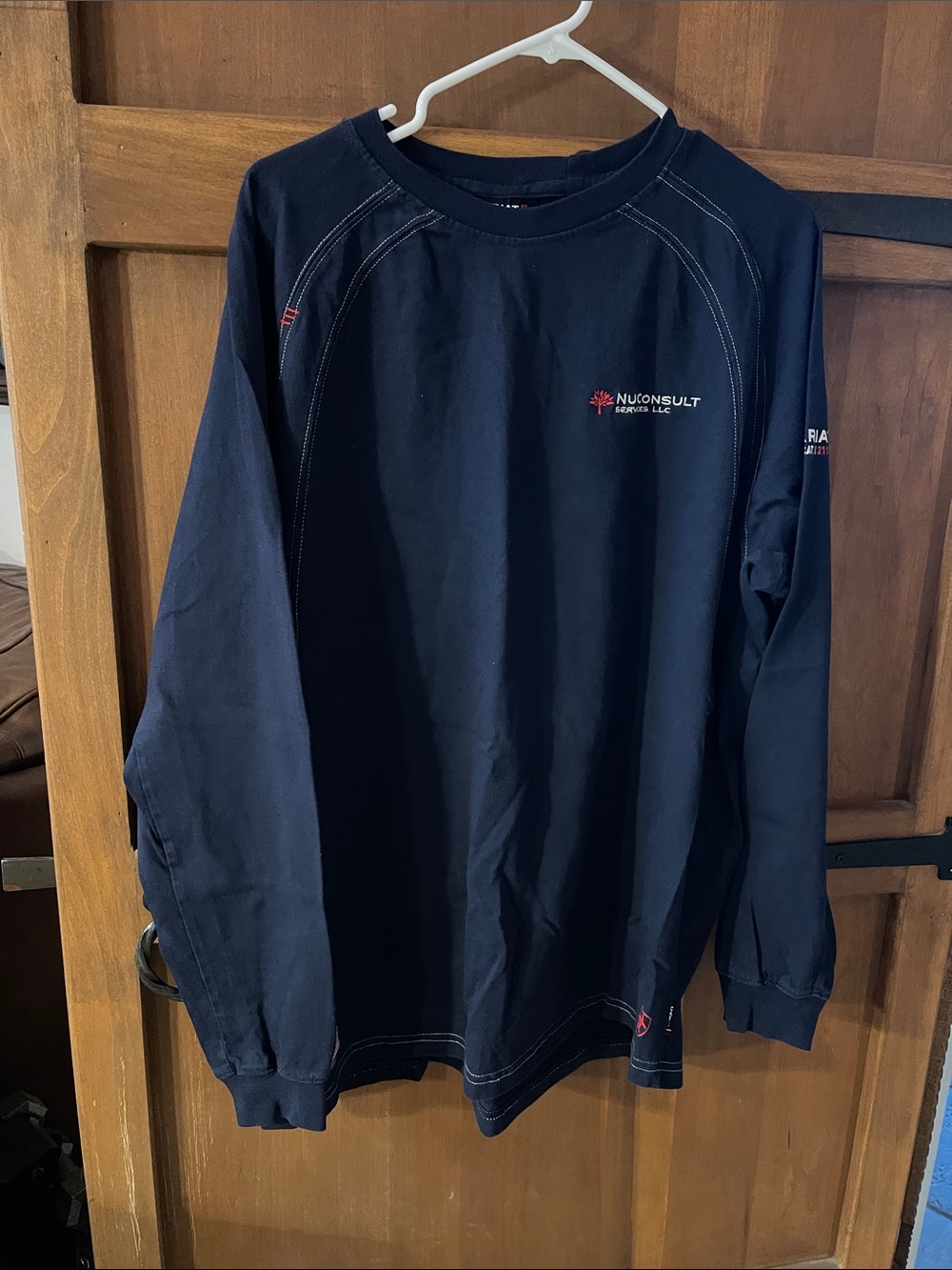 Ariat FR Navy Long-Sleeve Crewneck Shirt